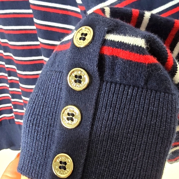 Tommy Hilfiger Striped Turtleneck Sweater - Size Medium - Picture 3 of 10